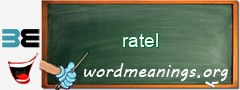 WordMeaning blackboard for ratel